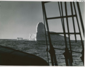 Image of Iceberg through rigging